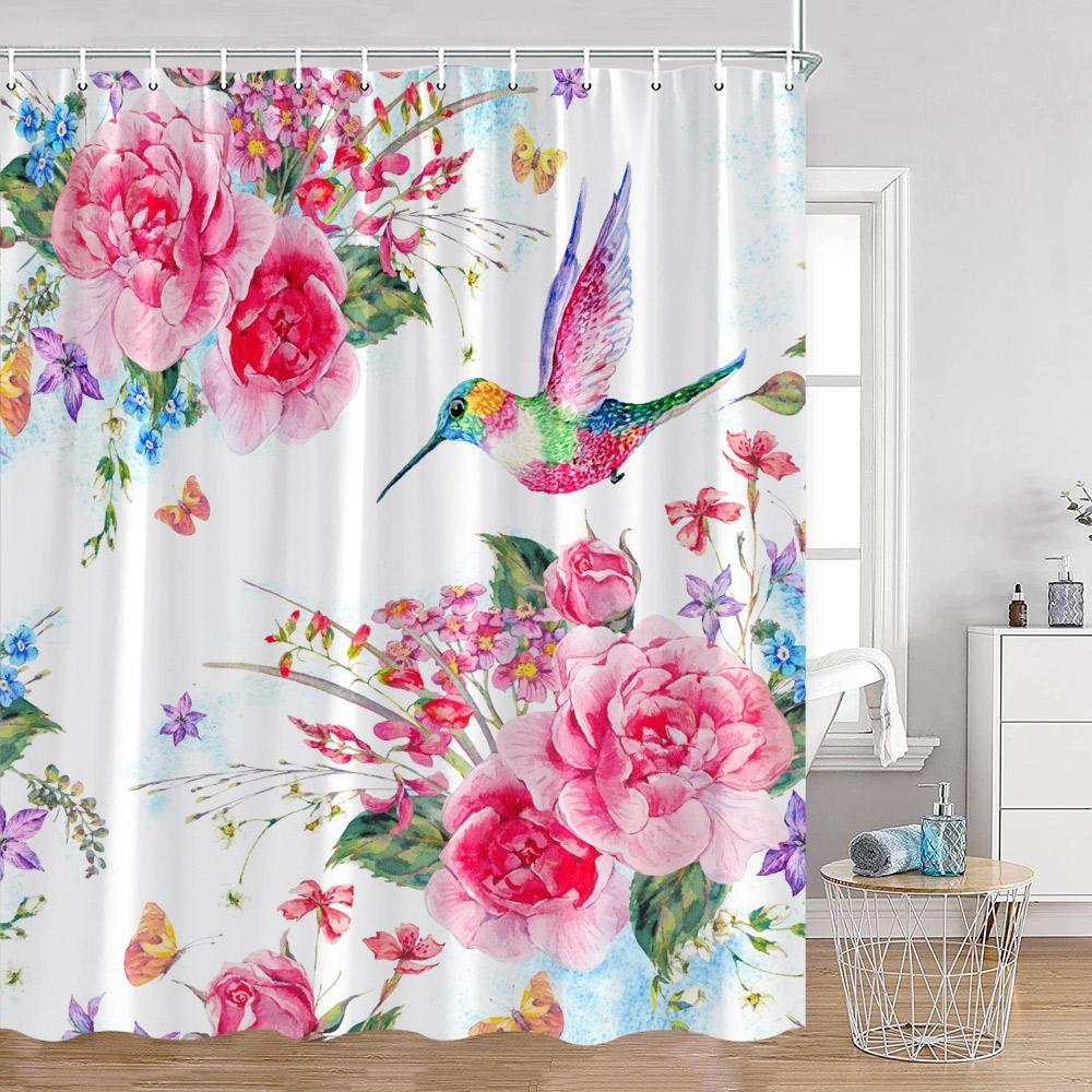 Birds Flowers Shower Curtains Hummingbirds Flowers Green Leaves Plants Greenery Bath Decorations Spring Bath Curtain With Hooks W60H190(CM)-1 Pcs
Birds Flowers Shower Curtains Hummingbirds Flowers Green Leaves Plants Greenery Bath Decorations Spring Bath Curtain With Hooks W60H190(CM)-1 Pcs