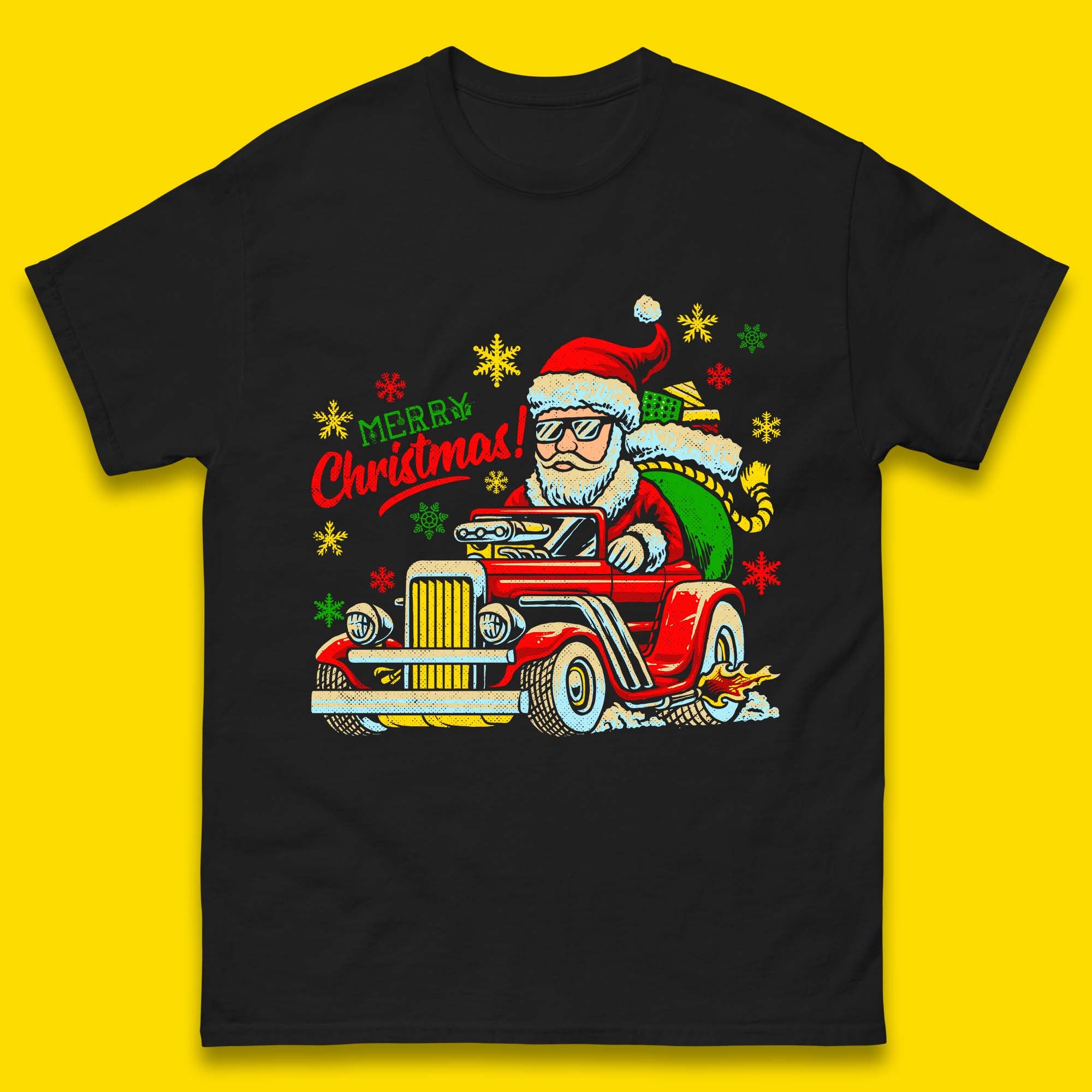 Merry Christmas Santa Claus Drives A Hot Rod Car Mens T Shirt Womens Tops Tees 2XL
Merry Christmas Santa Claus Drives A Hot Rod Car Mens T Shirt Womens Tops Tees 2XL