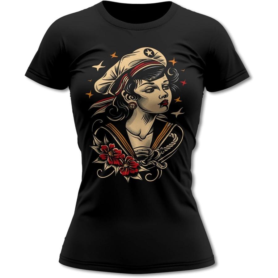 Bands and Bones Vintage Sailor Girl Design Women s T-Shirt XXXXXL різнокольоровий
Bands and Bones Vintage Sailor Girl Design Women s T-Shirt XXXXXL різнокольоровий