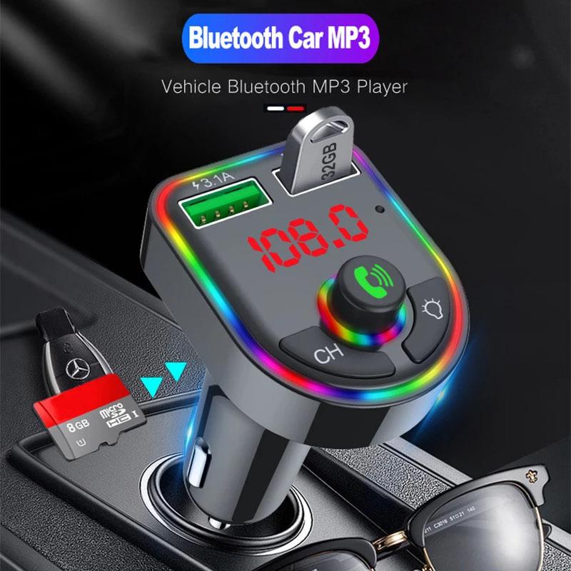 Автомобильный FM-передатчик Bluetooth 5,0, модулятор, MP3-плеер, цветной светодиодный дисплей, автомобильный комплект, двойной USB 3.1A, быстрое зарядное устройство, автомобильные аксессуары F5 чёрный
Автомобильный FM-передатчик Bluetooth 5,0, модулятор, MP3-плеер, цветной светодиодный дисплей, автомобильный комплект, двойной USB 3.1A, быстрое зарядное устройство, автомобильные аксессуары F5 чёрный