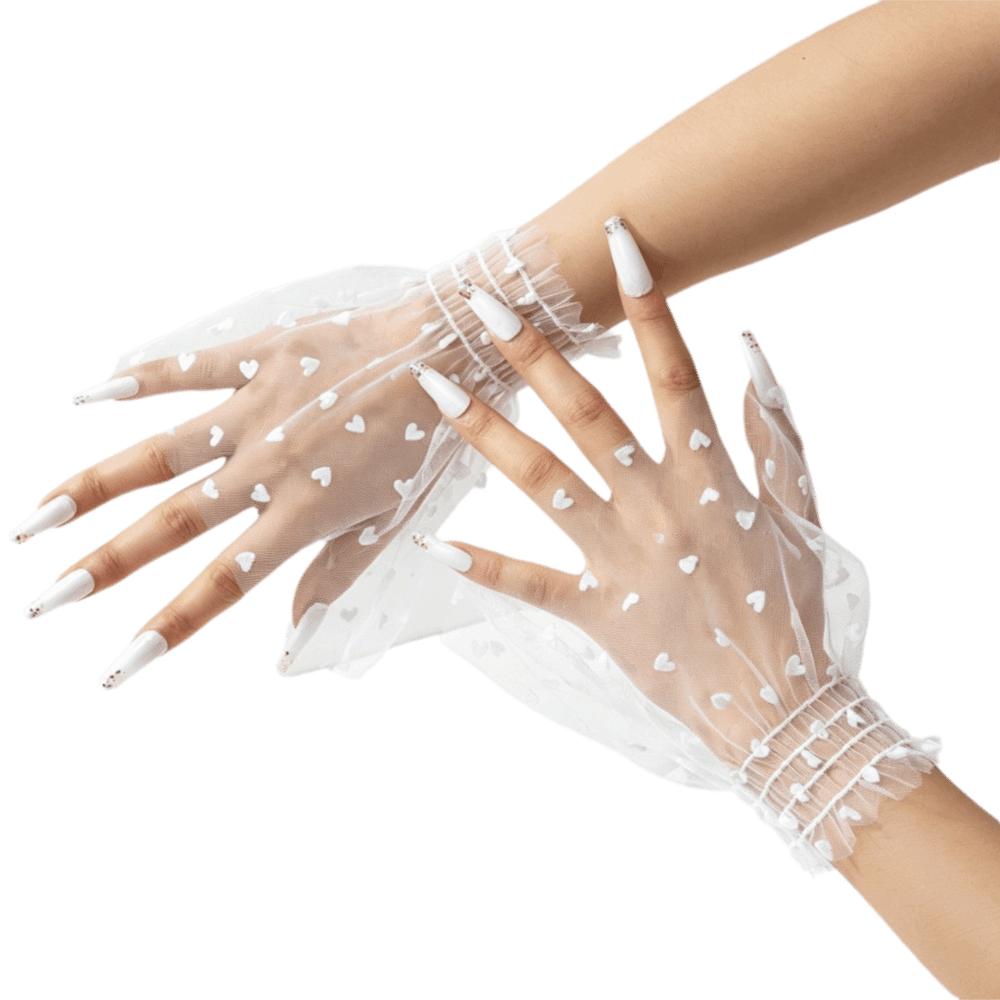 Short Polka Dot Fake Sleeves Sweet Fake Pleated Cuff Bride Decorative Nail Art Sleeves Cosplay White Heart
Short Polka Dot Fake Sleeves Sweet Fake Pleated Cuff Bride Decorative Nail Art Sleeves Cosplay White Heart