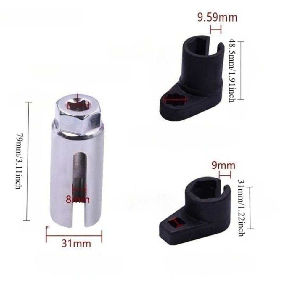 Набор торцевых головок для датчика кислорода из марганцевой стали с хромированным покрытием, инструменты с большим/малым отверстием с черным восьмигранным квадратным битом для разборки
Набор торцевых головок для датчика кислорода из марганцевой стали с хромированным покрытием, инструменты с большим/малым отверстием с черным восьмигранным квадратным битом для разборки