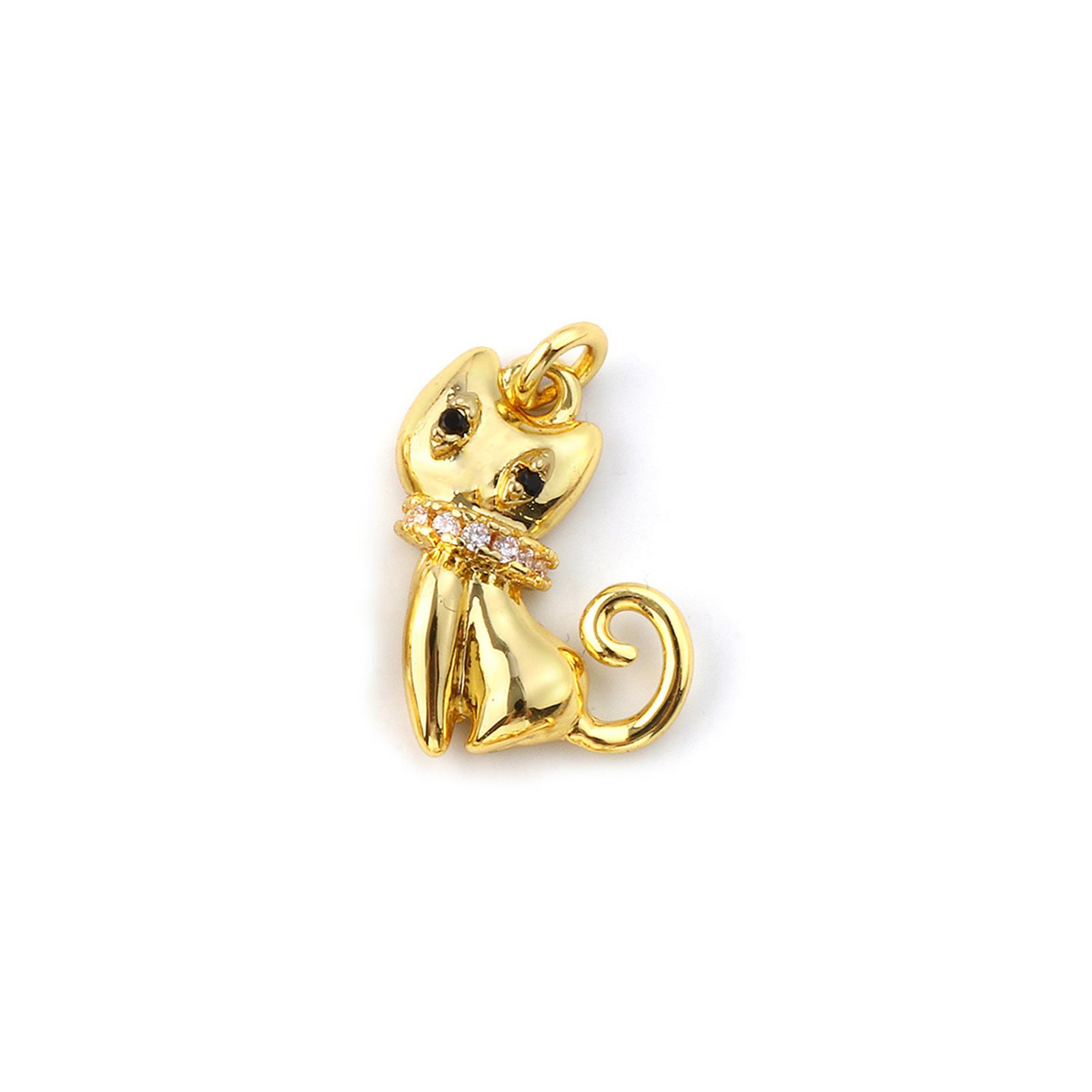 2 PCs Brass & Cubic Zirconia Charms 18K Gold Plated Cat Animal Pendants For DIY Necklace Bracelet Jewelry Making Findings
2 PCs Brass & Cubic Zirconia Charms 18K Gold Plated Cat Animal Pendants For DIY Necklace Bracelet Jewelry Making Findings