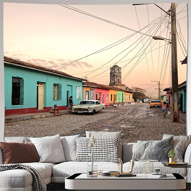 Vintage Havana Street Wall Tapestry Cuban Alley Cityscape Retro Car Scenic Backdrop Bohemian Home Decor Aesthetic Room Hanging 74x94cm(29x37in)
Vintage Havana Street Wall Tapestry Cuban Alley Cityscape Retro Car Scenic Backdrop Bohemian Home Decor Aesthetic Room Hanging 74x94cm(29x37in)