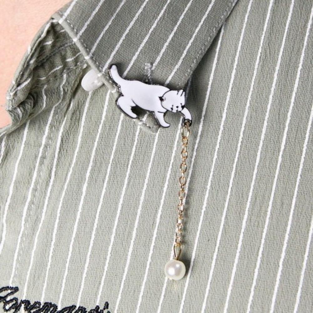 Funny White Cats Enamel Pins Cute Animal Lapel Badges Kitten Pearl Brooches with Chain for Kids білий
Funny White Cats Enamel Pins Cute Animal Lapel Badges Kitten Pearl Brooches with Chain for Kids білий
