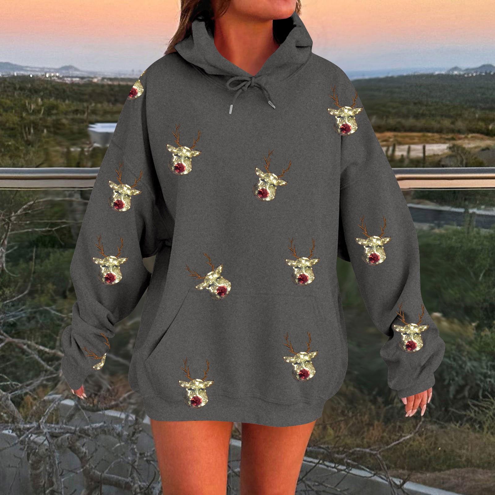 Женская мода с длинными рукавами и рождественским принтом, повседневный свободный пуловер с капюшоном XXL
Женская мода с длинными рукавами и рождественским принтом, повседневный свободный пуловер с капюшоном XXL