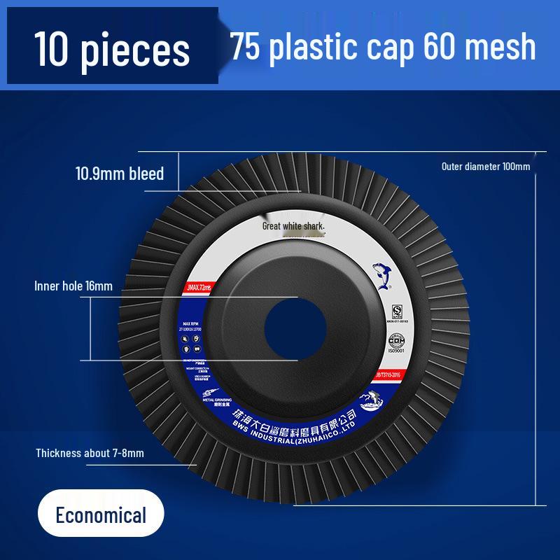 Great White Shark 125mm Flap Disc for Angle Grinder - Grinding, Polishing, Rust Removal.
Great White Shark 125mm Flap Disc for Angle Grinder - Grinding, Polishing, Rust Removal.