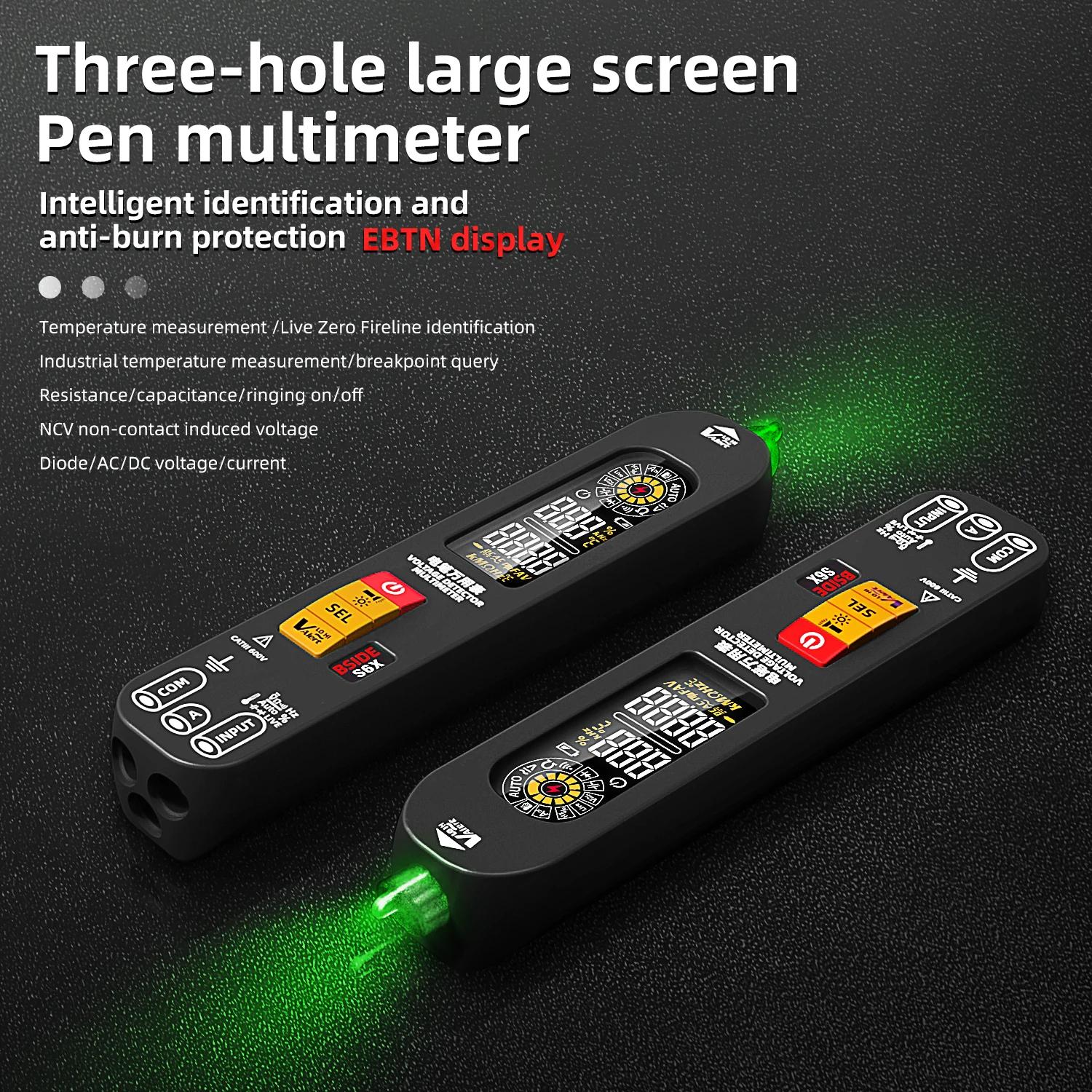S6/S6X Intelligent Multimeter Pen Type Smart Multitester Auto Range DC AC Voltage Current Capacitance Ohm NCV Temp Test Meter
S6/S6X Intelligent Multimeter Pen Type Smart Multitester Auto Range DC AC Voltage Current Capacitance Ohm NCV Temp Test Meter