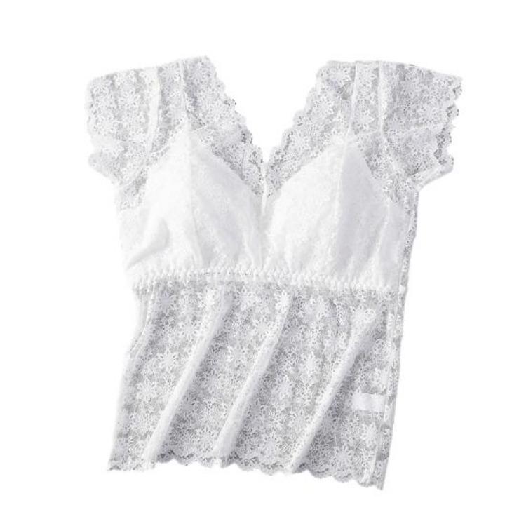 Women Summer Casual Basic Lace Top Floral V Neck Mesh Sheer Short Sleeve Undershirt with Padded Bra Tank L белый
Women Summer Casual Basic Lace Top Floral V Neck Mesh Sheer Short Sleeve Undershirt with Padded Bra Tank L белый