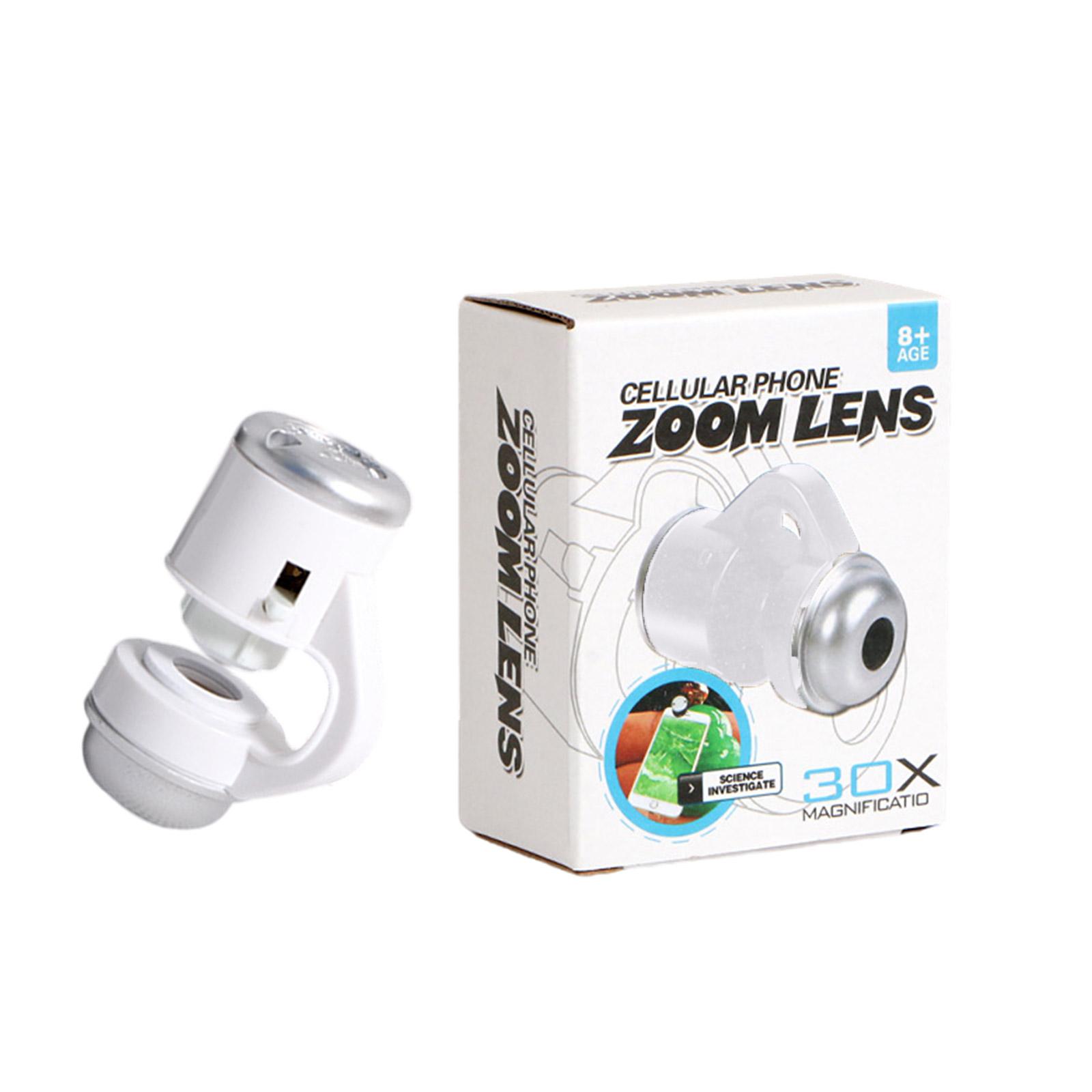 Универсальный 30-кратный микроскоп для мобильного телефона со светодиодной подсветкой, макрообъектив с оптическим зумом, зажим для объектива камеры для мобильного телефона белый
Универсальный 30-кратный микроскоп для мобильного телефона со светодиодной подсветкой, макрообъектив с оптическим зумом, зажим для объектива камеры для мобильного телефона белый
