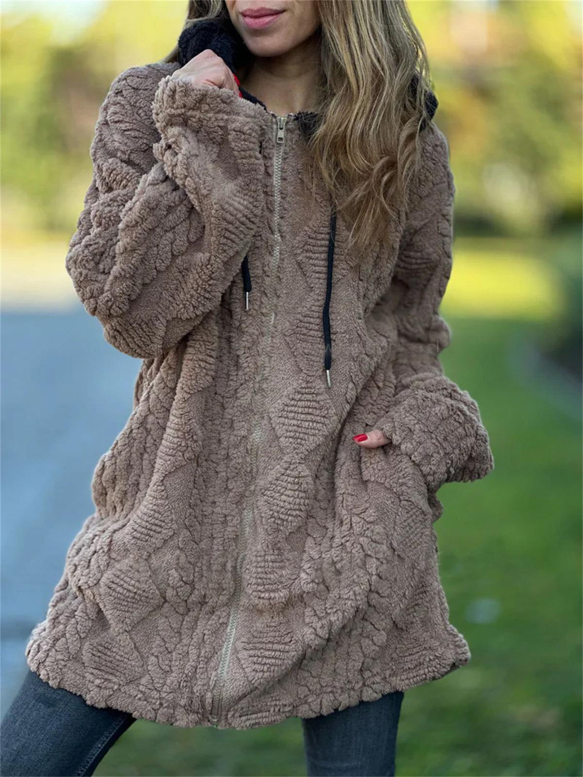 2025 Women s Autumn/Winter Casual Hooded Solid Color Fuzzy Zipper Long Sleeve Jacket XL верблюд
2025 Women s Autumn/Winter Casual Hooded Solid Color Fuzzy Zipper Long Sleeve Jacket XL верблюд