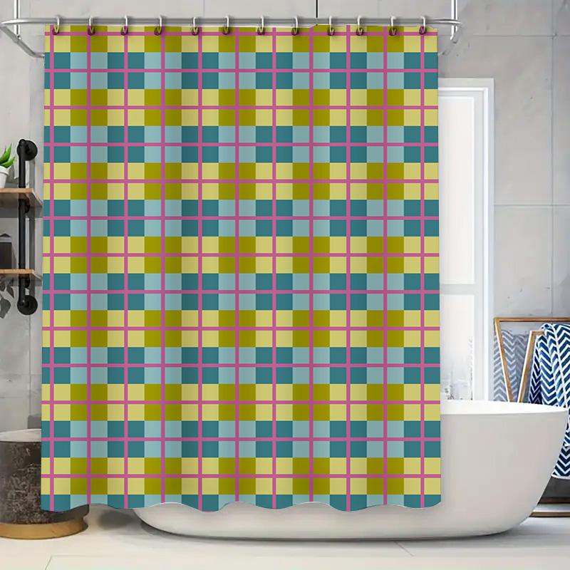 Modern Plaid Shower Curtain Waterproof Bathroom Decor With Bright Colors For Home Decoration W60H190(CM)-1 Pcs
Modern Plaid Shower Curtain Waterproof Bathroom Decor With Bright Colors For Home Decoration W60H190(CM)-1 Pcs