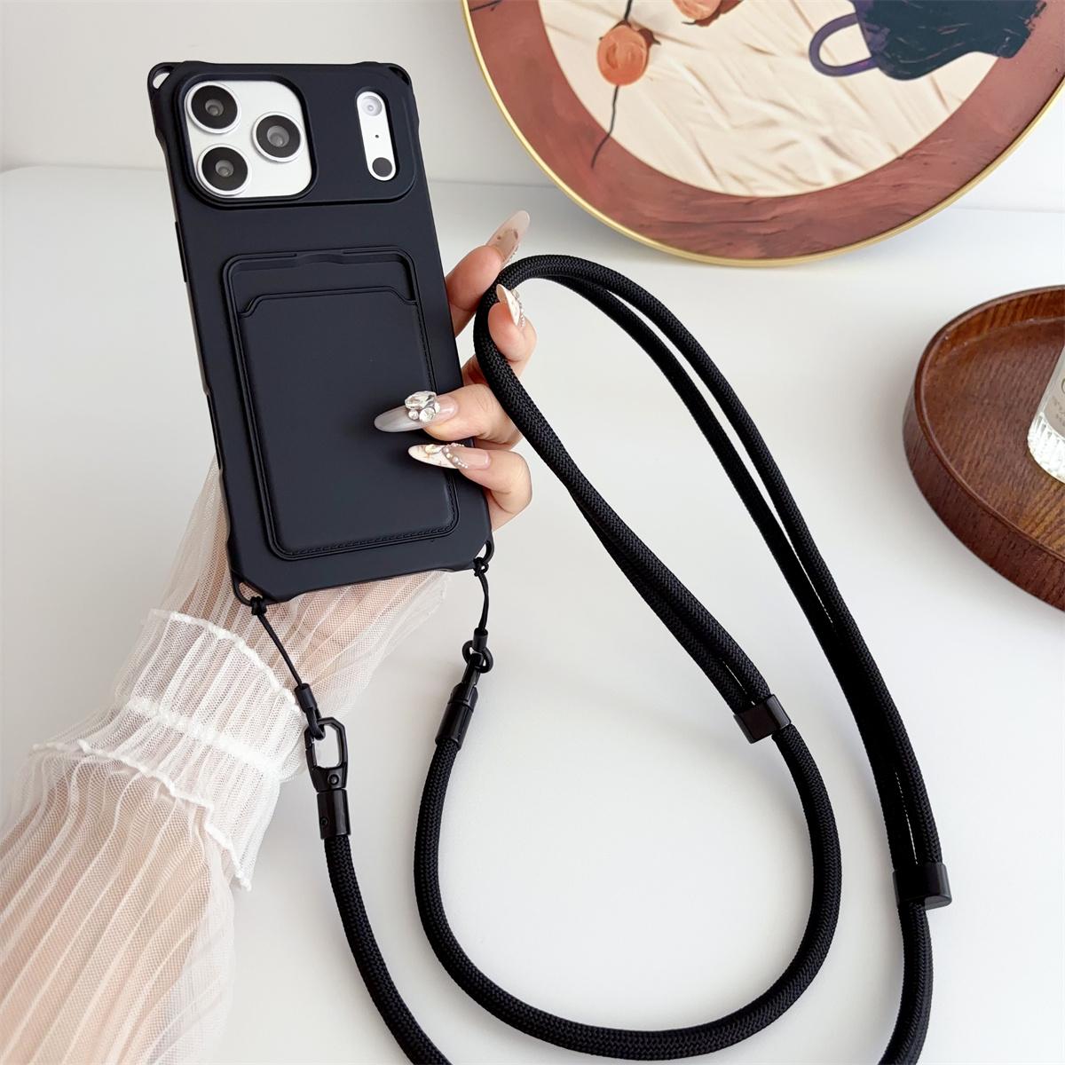 Soft Silicone Wallet Crossbody Phone Case for IPhone 17 Air 16E 16 15 14 13 12 11 Pro Max with Strap Necklace Card Holder Cover iPhone17 Pro чорний
Soft Silicone Wallet Crossbody Phone Case for IPhone 17 Air 16E 16 15 14 13 12 11 Pro Max with Strap Necklace Card Holder Cover iPhone17 Pro чорний