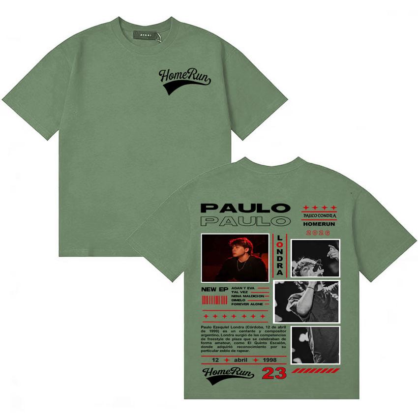 Rapper Paulo Londra Homerun Merch Tour Tshirt Unisexs Women Hip Hop Oversized T Shirt Casual Streetwear Cotton Short Sleeve Tshirt 4XL
Rapper Paulo Londra Homerun Merch Tour Tshirt Unisexs Women Hip Hop Oversized T Shirt Casual Streetwear Cotton Short Sleeve Tshirt 4XL