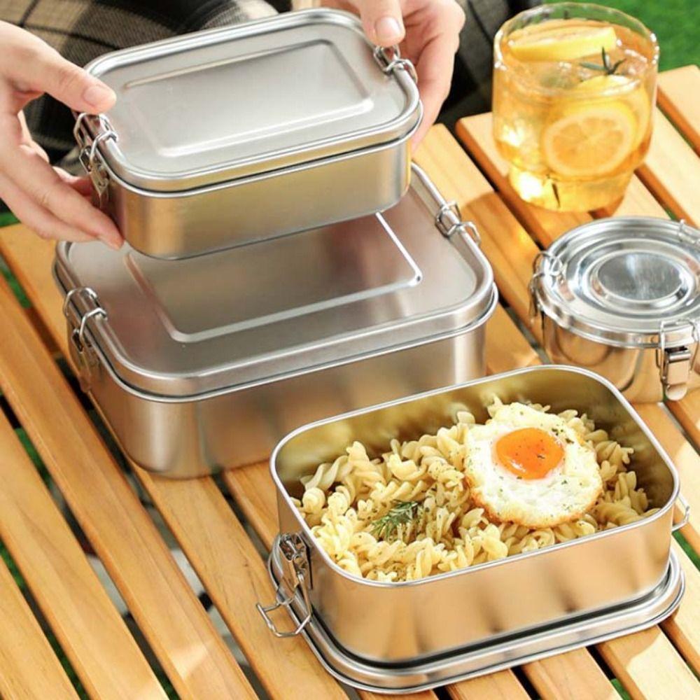 Removable Partitions 304 Stainless Steel Lunch Box Separated Fresh-keeping Box Picnic 550ml-No partition
Removable Partitions 304 Stainless Steel Lunch Box Separated Fresh-keeping Box Picnic 550ml-No partition