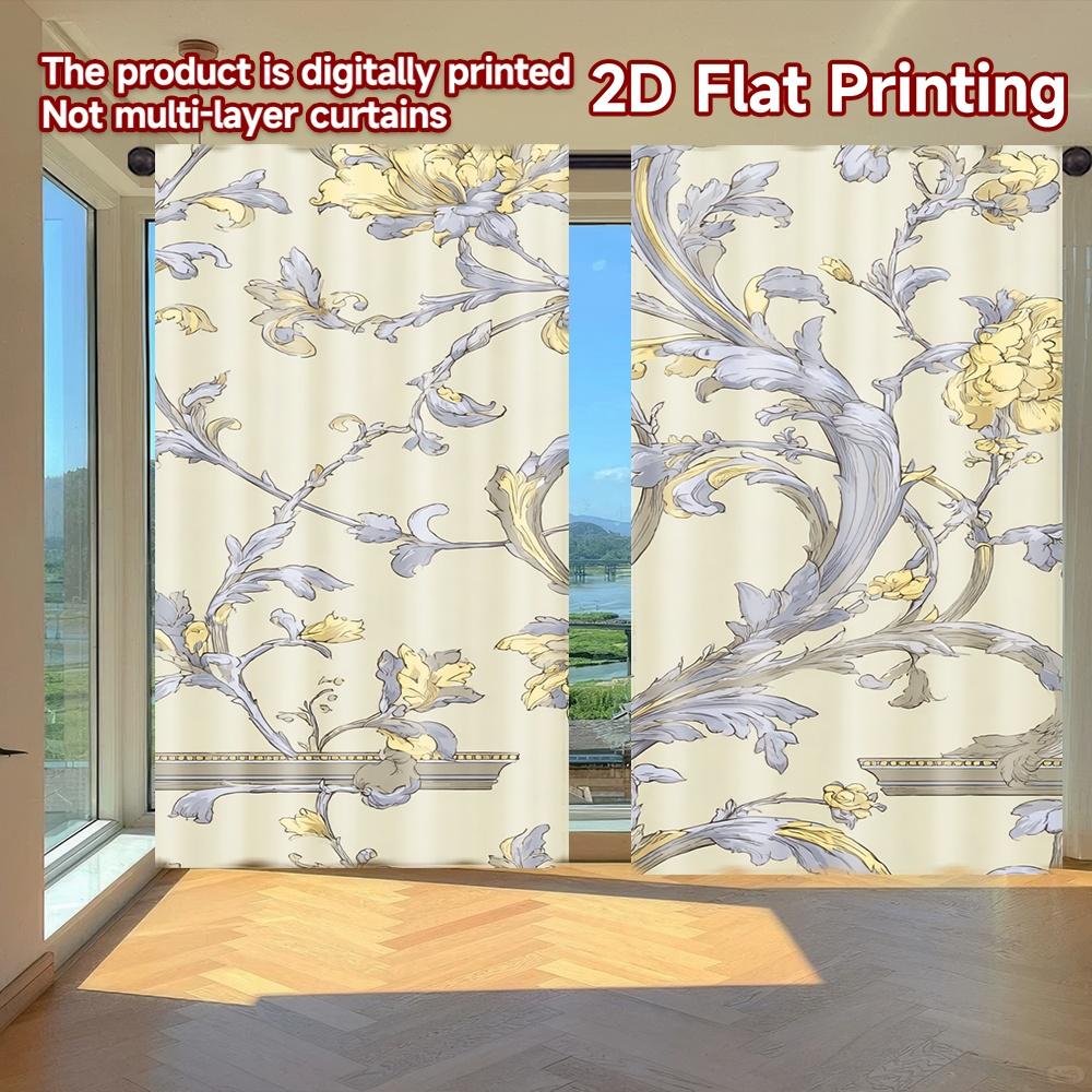 Set Of 2 Flat Printing Curtains Without Rod Floral Swirls Paisleys Ramadan Festival Fashion Versatile Polyester Curtain W100*H70(CM)-Rod Pocket&2PCS
Set Of 2 Flat Printing Curtains Without Rod Floral Swirls Paisleys Ramadan Festival Fashion Versatile Polyester Curtain W100*H70(CM)-Rod Pocket&2PCS