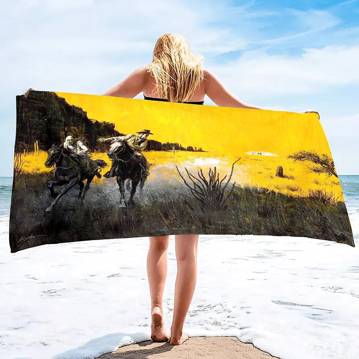 Cowboys Beach Towels Silhouette of Cowboys Soft Beach Towel Oversized Travel Beach Pool and Bath Towels for Adults Toddler W40*H60(CM)
Cowboys Beach Towels Silhouette of Cowboys Soft Beach Towel Oversized Travel Beach Pool and Bath Towels for Adults Toddler W40*H60(CM)