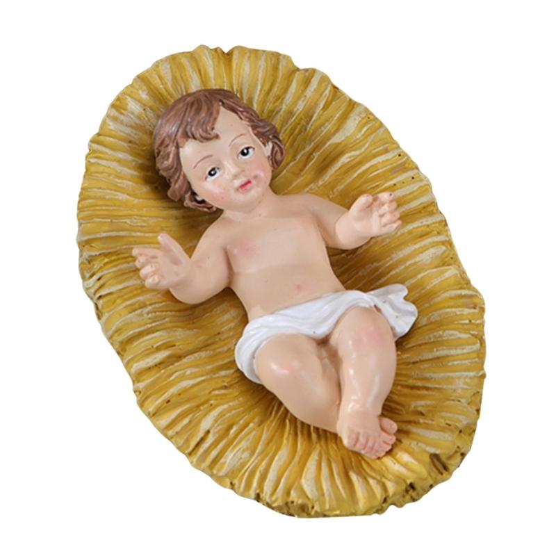 Handcrafts Resins Infant Baby In Manger Figure Statue Nativity Scene Figurine Ornament for Festives and Religious Decors 1
Handcrafts Resins Infant Baby In Manger Figure Statue Nativity Scene Figurine Ornament for Festives and Religious Decors 1