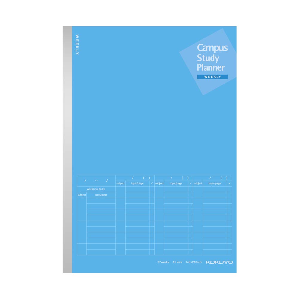 KOKUYO Campus Notebook Study Planner Weekly линованный A5 синий No-Y82MW-B
KOKUYO Campus Notebook Study Planner Weekly линованный A5 синий No-Y82MW-B