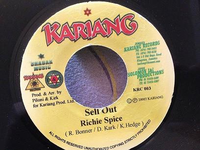 7inch Record RICHIE SPICE, BILLY MYSTIC WILMOT - Sell Out / In My Life KRC003 Kariang Records 2003 Jamaica Reggae, Ska & Dub Used
7inch Record RICHIE SPICE, BILLY MYSTIC WILMOT - Sell Out / In My Life KRC003 Kariang Records 2003 Jamaica Reggae, Ska & Dub Used