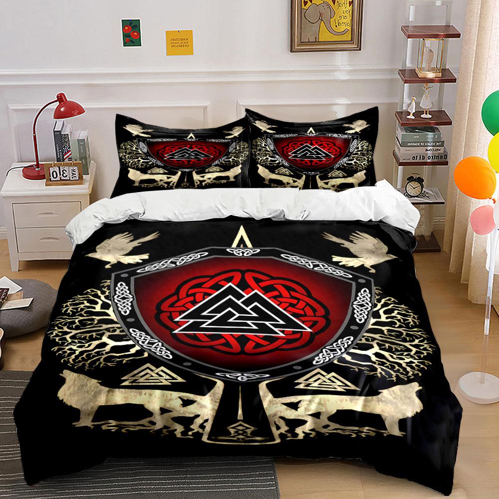 Valknut, wolves, ravens, trees. Bedding sets Duvet cover sets Duvet covers Pillowcases(1 * Duvet Cover 2 * Pillowcases without duvet insert) 135x200cm
Valknut, wolves, ravens, trees. Bedding sets Duvet cover sets Duvet covers Pillowcases(1 * Duvet Cover 2 * Pillowcases without duvet insert) 135x200cm