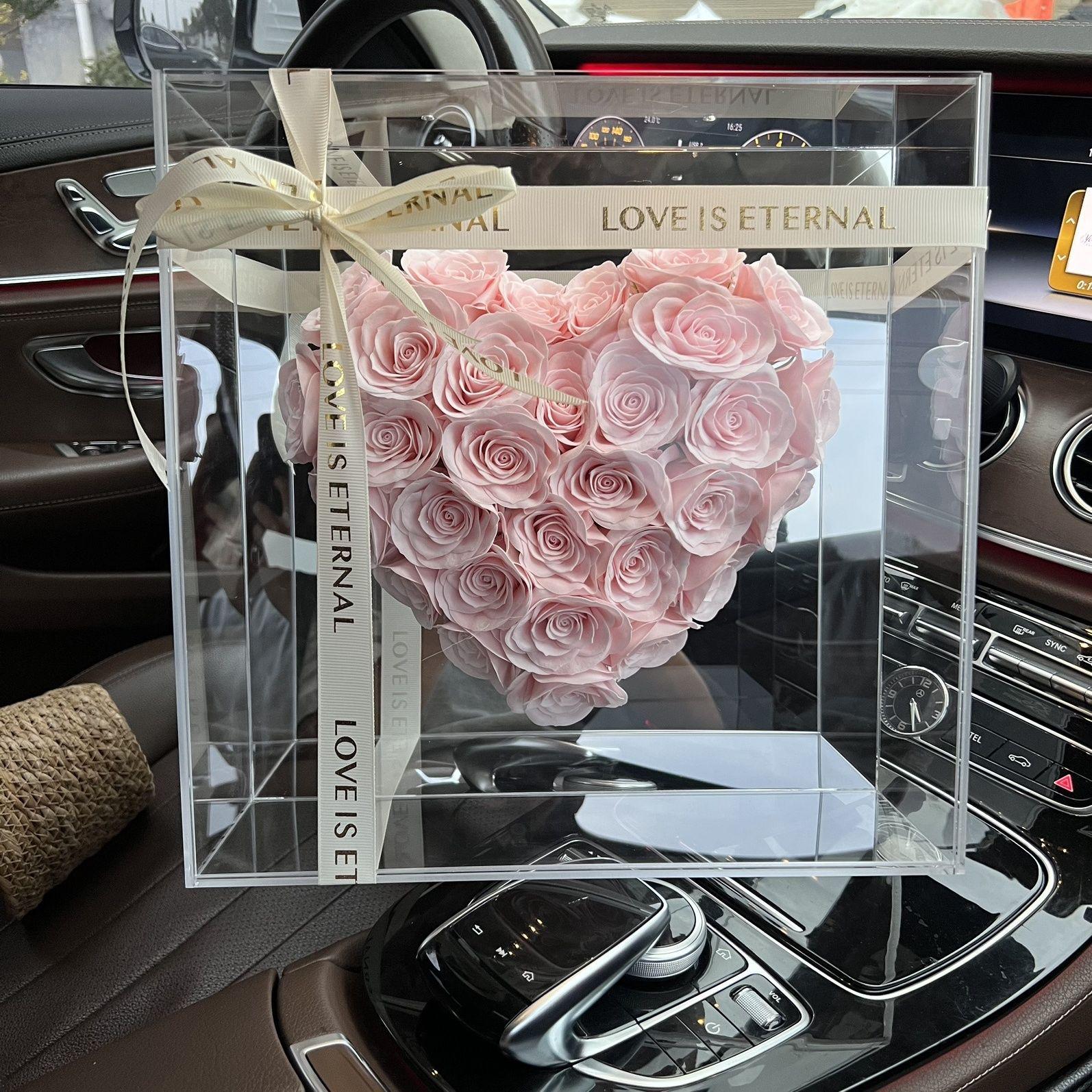 Qixi Valentine s Day Acrylic Gift Box with Preserved Flowers and Mirrored Heart 35*35*11
Qixi Valentine s Day Acrylic Gift Box with Preserved Flowers and Mirrored Heart 35*35*11