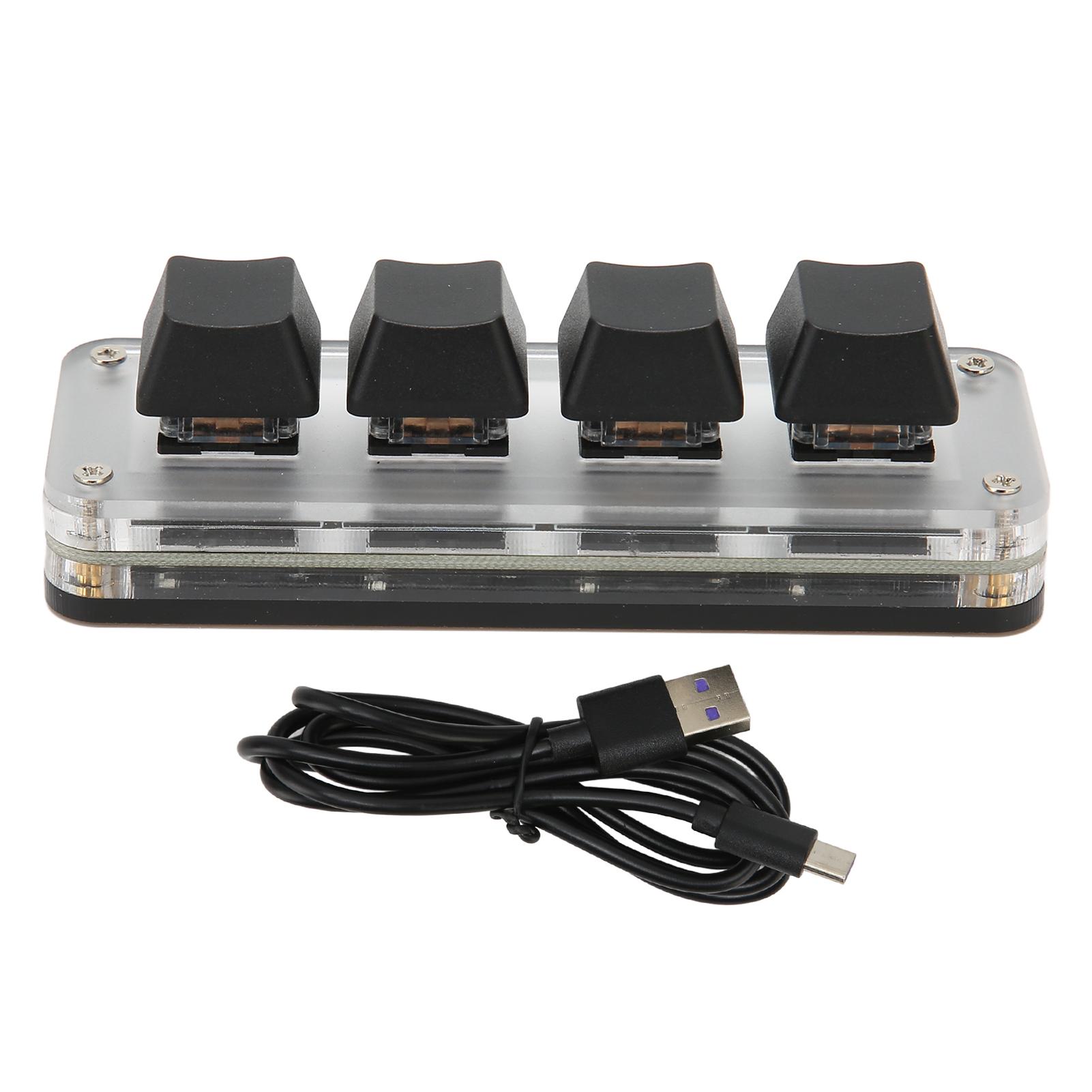 4 Fully Programmable Keys Mini Type C Wired One Handed Mechanical Keyboard for Windows
4 Fully Programmable Keys Mini Type C Wired One Handed Mechanical Keyboard for Windows