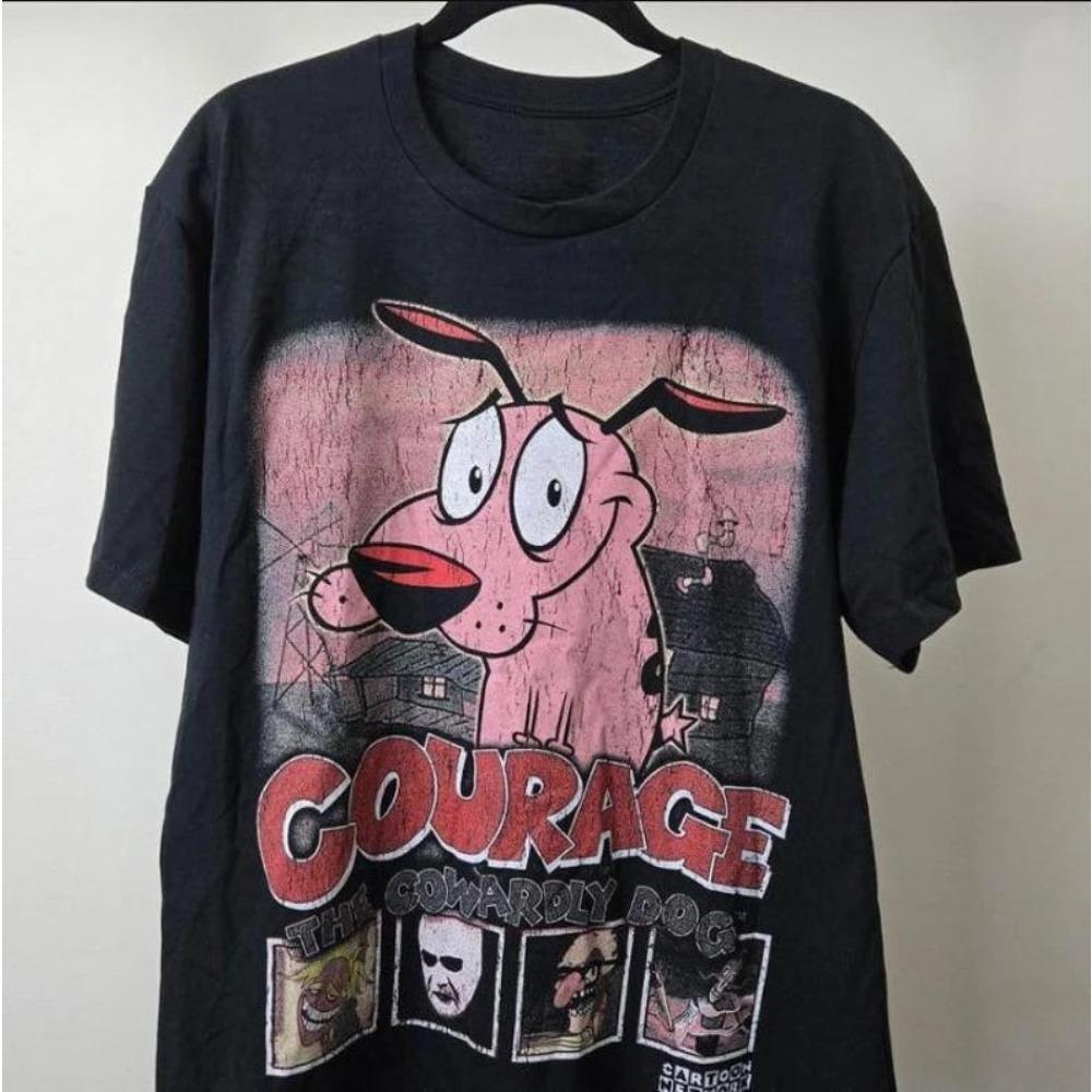 Summer Vintage Courage The Cowardly Dog Cartoon Print Short Sleeve TShirt Retro Graphic Tee 90s Nostalgia Streetwear Clothing S
Summer Vintage Courage The Cowardly Dog Cartoon Print Short Sleeve TShirt Retro Graphic Tee 90s Nostalgia Streetwear Clothing S