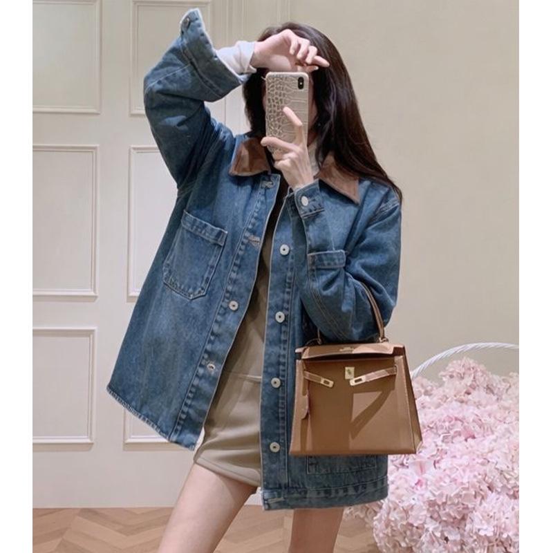 Retro Long-Sleeve Denim Polo Jacket for Women - Early Spring 2026 Casual Fashion Top Large джинсовий синього кольору
Retro Long-Sleeve Denim Polo Jacket for Women - Early Spring 2026 Casual Fashion Top Large джинсовий синього кольору