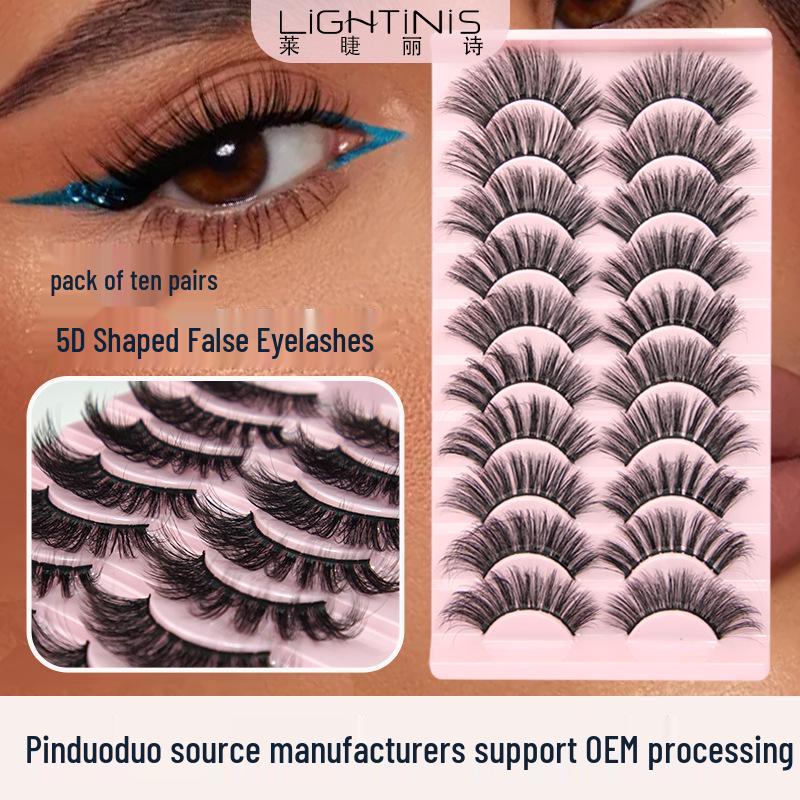Pindu 5D European & American Fluffy False Eyelashes - 10 Pairs, Slim S006 Dense Style
Pindu 5D European & American Fluffy False Eyelashes - 10 Pairs, Slim S006 Dense Style