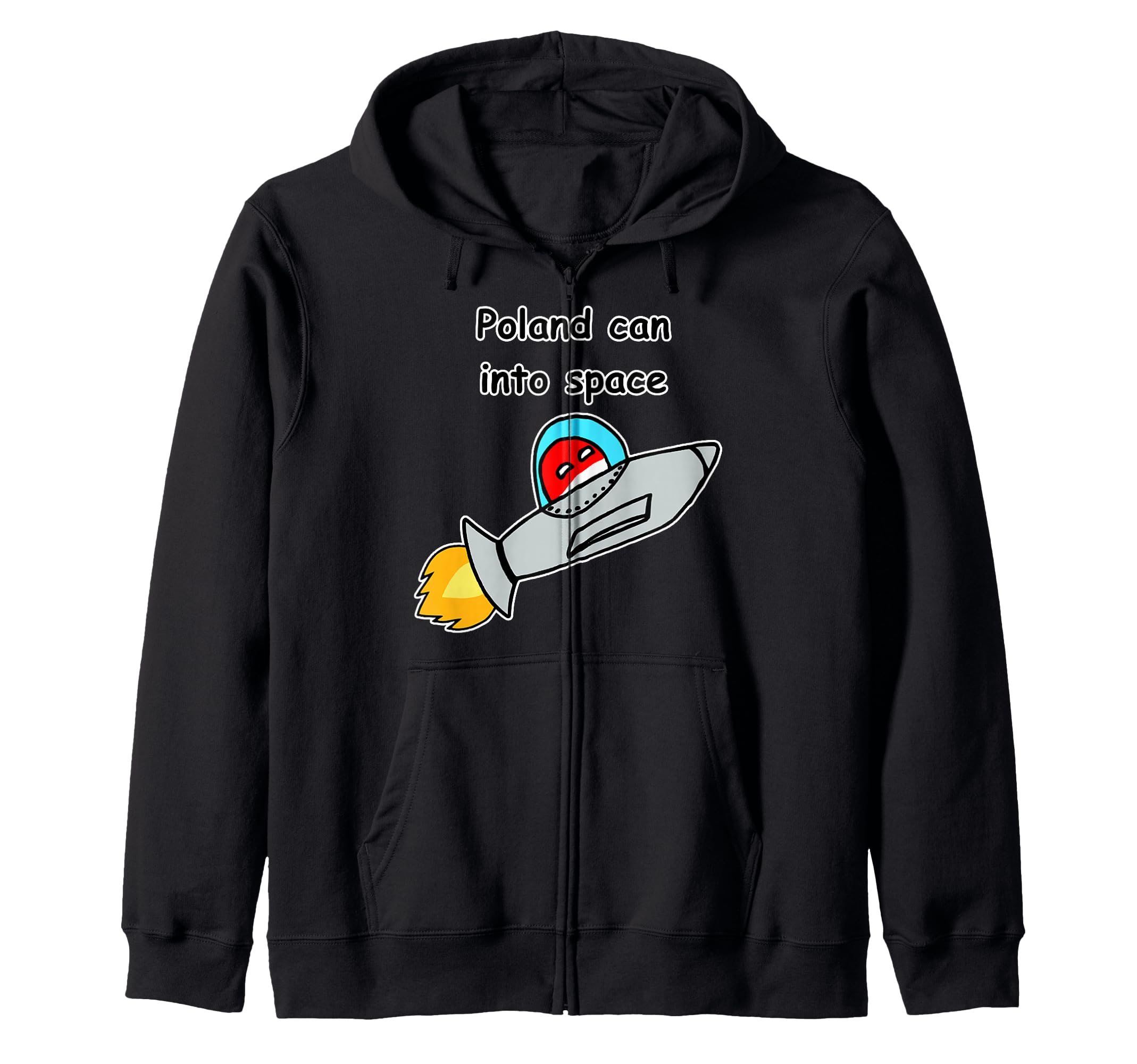 Poland Can Into Space Happy Polandball Meme Zip Hoodie
Poland Can Into Space Happy Polandball Meme Zip Hoodie