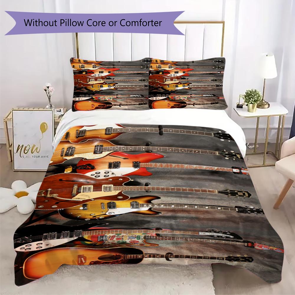 1PC Electric guitar Theme Bedding Quilt Set Quilt Cover Pillowcase Home Decoration Birthday Gift (1 * duvet cover + 2 * pillowcase, without core)A2 135x200cm
1PC Electric guitar Theme Bedding Quilt Set Quilt Cover Pillowcase Home Decoration Birthday Gift (1 * duvet cover + 2 * pillowcase, without core)A2 135x200cm