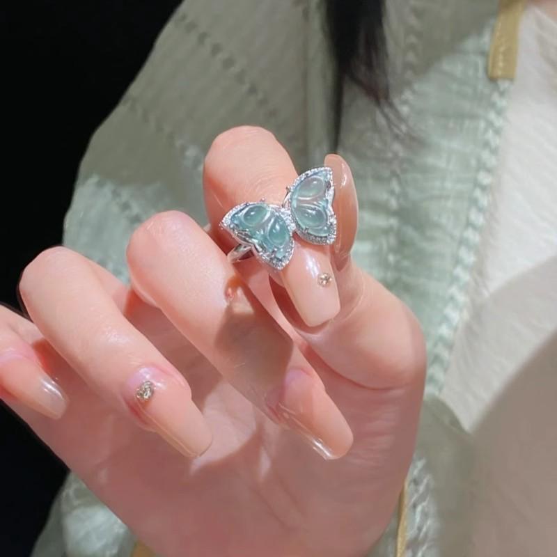 Retro light green butterfly open ring women s niche design index finger ring Korean jewelry adjustable opening
Retro light green butterfly open ring women s niche design index finger ring Korean jewelry adjustable opening