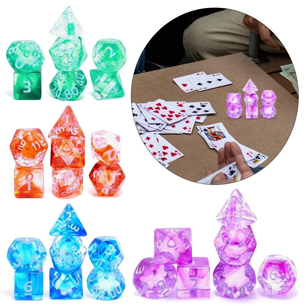 7 шт./компл. D4 D6 D8 D10 D12 D20 многогранные игральные кости прозрачные игровые кости прочные игральные кости DND TRPG DND
7 шт./компл. D4 D6 D8 D10 D12 D20 многогранные игральные кости прозрачные игровые кости прочные игральные кости DND TRPG DND