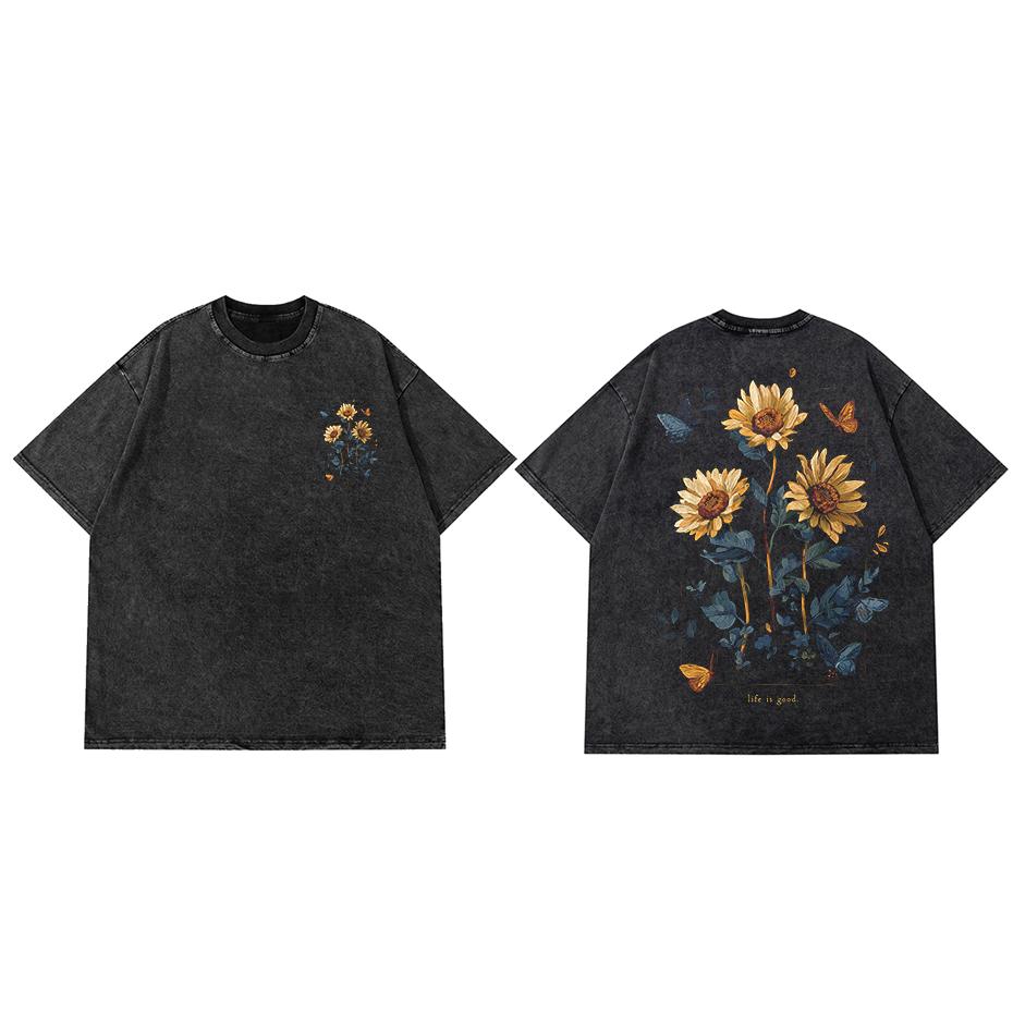 T Lift Is Good Beautiful Sunflower Butterfly Print Washed T Shirts Women Soft Cotton TShirt Street Tee Creative Short Sleeve S
T Lift Is Good Beautiful Sunflower Butterfly Print Washed T Shirts Women Soft Cotton TShirt Street Tee Creative Short Sleeve S