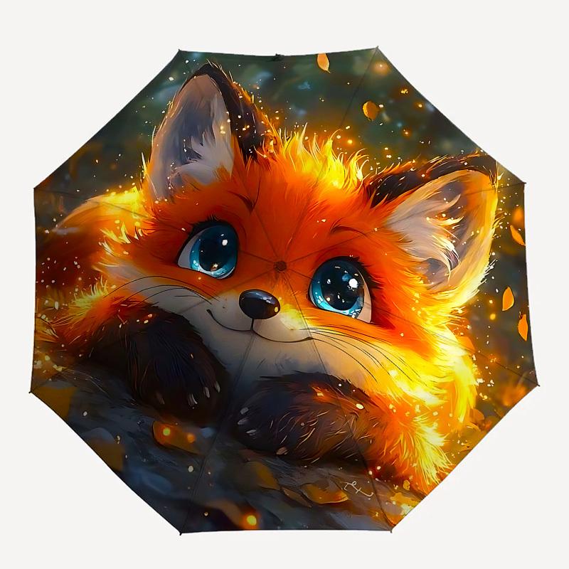1pc fox, autumn umbrella with 8 iron ribs and a plastic handle, automatic opening and closing, portable and foldable1015
1pc fox, autumn umbrella with 8 iron ribs and a plastic handle, automatic opening and closing, portable and foldable1015