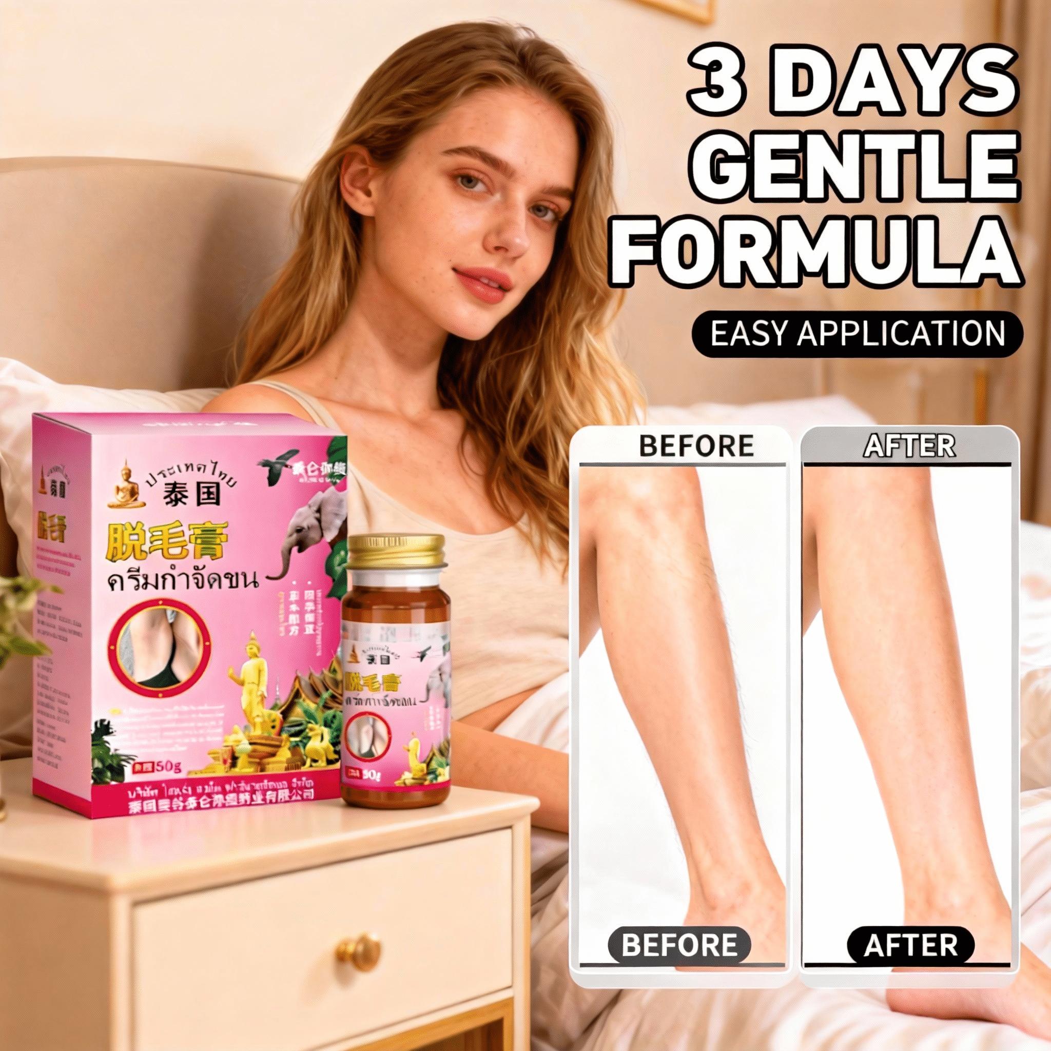 Fast-Acting Depilatory Cream for Women – Mild on Face, Body & Bikini Line, 50g One box
Fast-Acting Depilatory Cream for Women – Mild on Face, Body & Bikini Line, 50g One box
