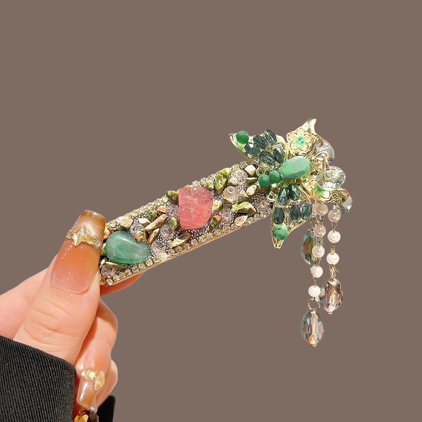 Crystal Butterfly Tassel Clip Comfortable Rhinestone Hair Clip Women Hair Accessory Sparkling Bb Clip For Wedding Party Daily зелёный
Crystal Butterfly Tassel Clip Comfortable Rhinestone Hair Clip Women Hair Accessory Sparkling Bb Clip For Wedding Party Daily зелёный