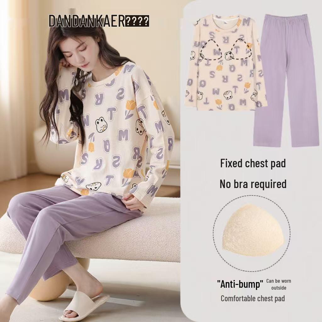 Women s Sweet Autumn Cotton Pajamas with Chest Pad, Long-Sleeve, Loose Fit, Wear Inside or Out. L (160-165 cm, 100-115 kg)
Women s Sweet Autumn Cotton Pajamas with Chest Pad, Long-Sleeve, Loose Fit, Wear Inside or Out. L (160-165 cm, 100-115 kg)