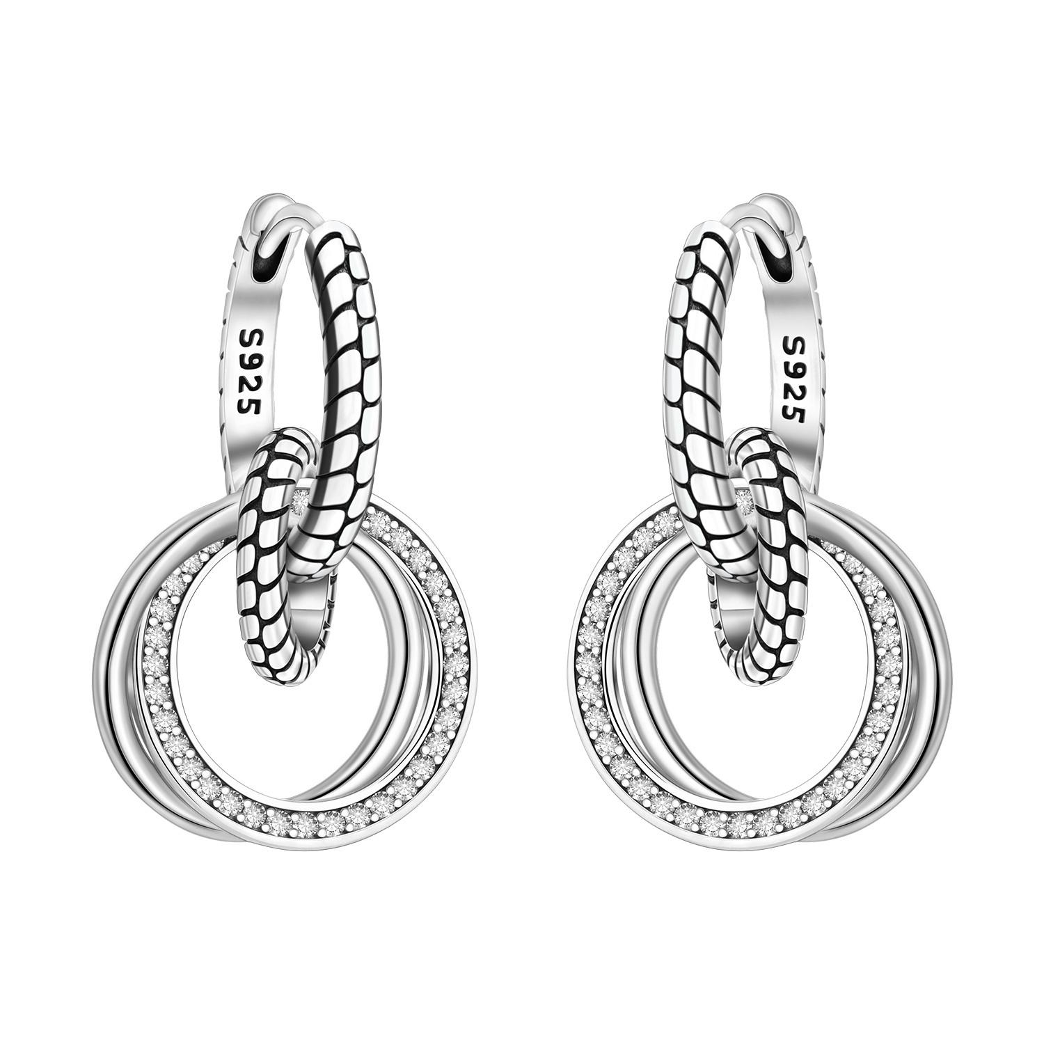 Hot Sale 925 Sterling Silver Classic Multi Ring Earrings Series Drop Earrings for Women Party Fine Gift Elegant Birthday Jewelry
Hot Sale 925 Sterling Silver Classic Multi Ring Earrings Series Drop Earrings for Women Party Fine Gift Elegant Birthday Jewelry