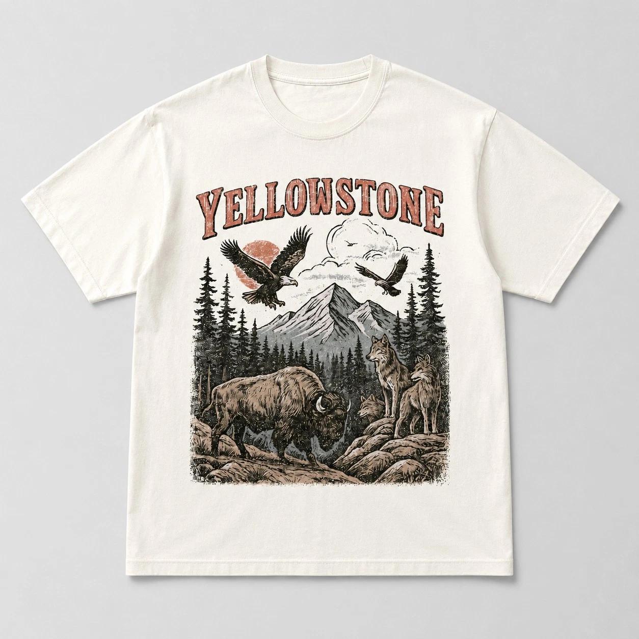Yellowstone National Park T-T-Shirt Vintage Outdoor Graphic Tee Mens Womens Cream S
Yellowstone National Park T-T-Shirt Vintage Outdoor Graphic Tee Mens Womens Cream S