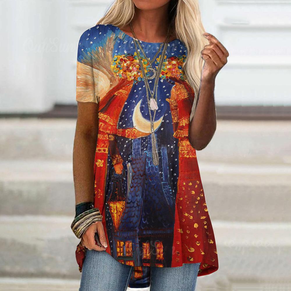 Abstract Illustrations 3D Print T-Shirts Women Street Tees O-Neck Short Sleeve T Shirt Oversized Tunic Y2K Tops Female Clothing L
Abstract Illustrations 3D Print T-Shirts Women Street Tees O-Neck Short Sleeve T Shirt Oversized Tunic Y2K Tops Female Clothing L