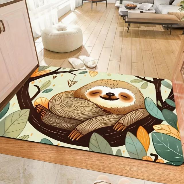 Cartoon Sloth Lying in Crescent Moon Star Floor Mat, Living Room Bedroom Carpet Fluff Soft Imitation Old Floor Carpet Decoration 40cm x 60cm
Cartoon Sloth Lying in Crescent Moon Star Floor Mat, Living Room Bedroom Carpet Fluff Soft Imitation Old Floor Carpet Decoration 40cm x 60cm