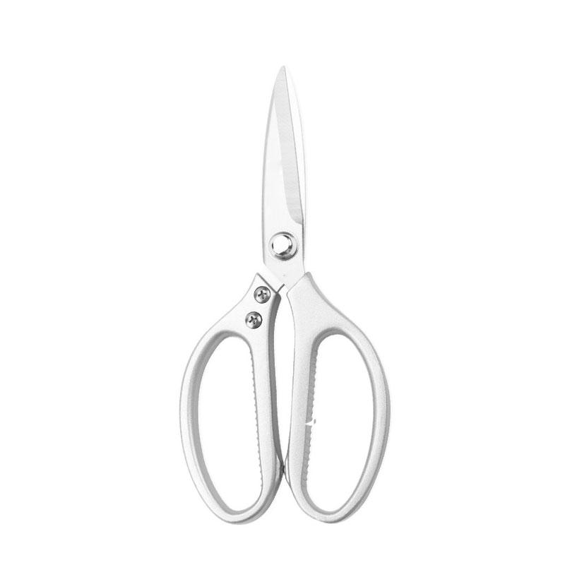 Прямые острые ножницы для резки мяса и овощей из нержавеющей стали, лезвие толщиной 3,0 мм, полипропиленовая ручка, кухонные ножницы для куриных костей серебряный