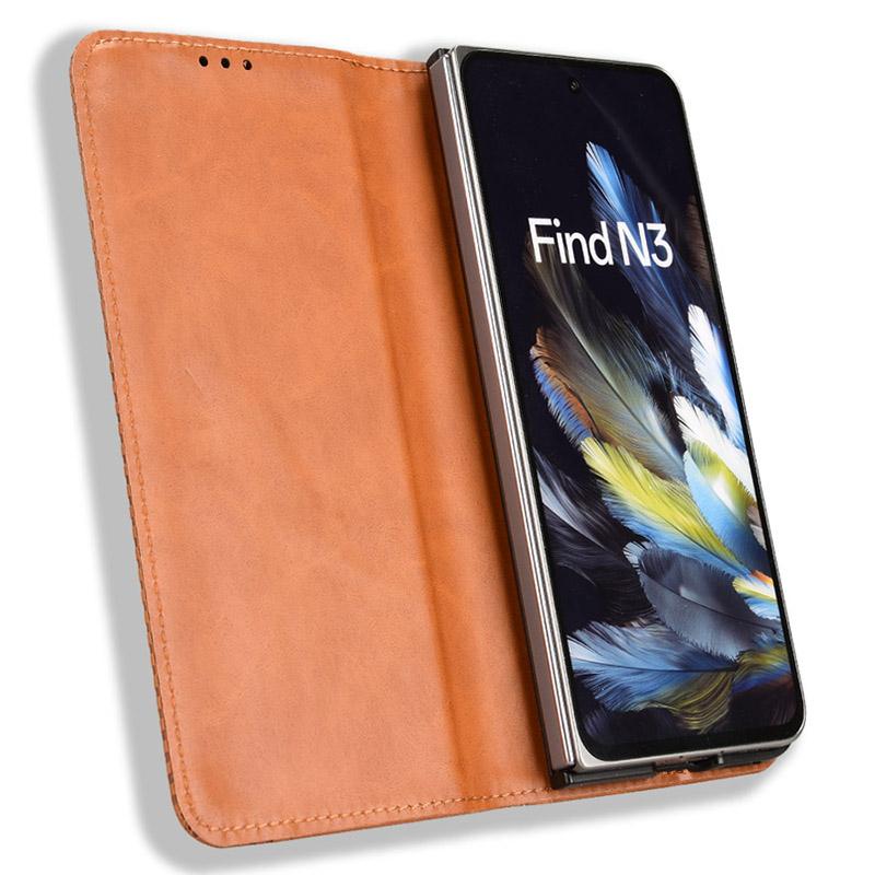 Retro Series For Oppo Find N3 5G/OnePlus Open Case Card Slots PU Leather Phone Covers Black
Retro Series For Oppo Find N3 5G/OnePlus Open Case Card Slots PU Leather Phone Covers Black