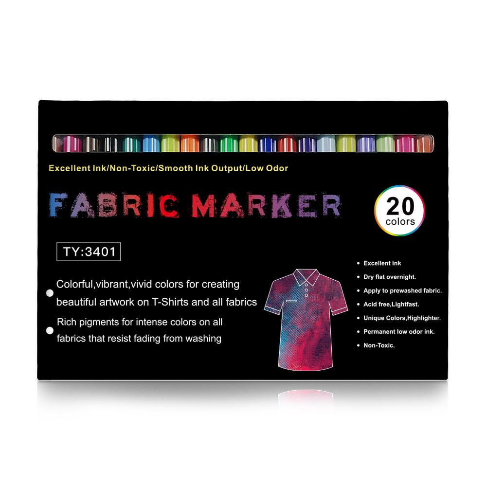 20 Colors/set Waterproof Colorfast Fabric Textile Marker Pen Permanent Color For DIY Clothes Art Graffiti Drawing Painting Pen
20 Colors/set Waterproof Colorfast Fabric Textile Marker Pen Permanent Color For DIY Clothes Art Graffiti Drawing Painting Pen
