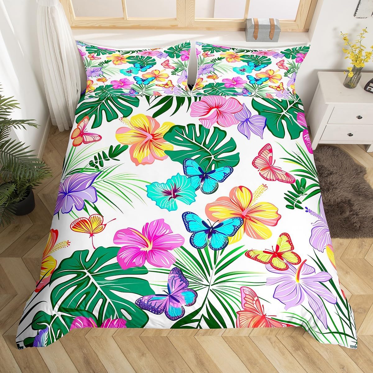 Palm Leaves Bedding Set Queen Full Twin Tropical Leaves Duvet Cover for Boys Girls Tropical Botanical Floral Comforter Cover 135x200cm
Palm Leaves Bedding Set Queen Full Twin Tropical Leaves Duvet Cover for Boys Girls Tropical Botanical Floral Comforter Cover 135x200cm