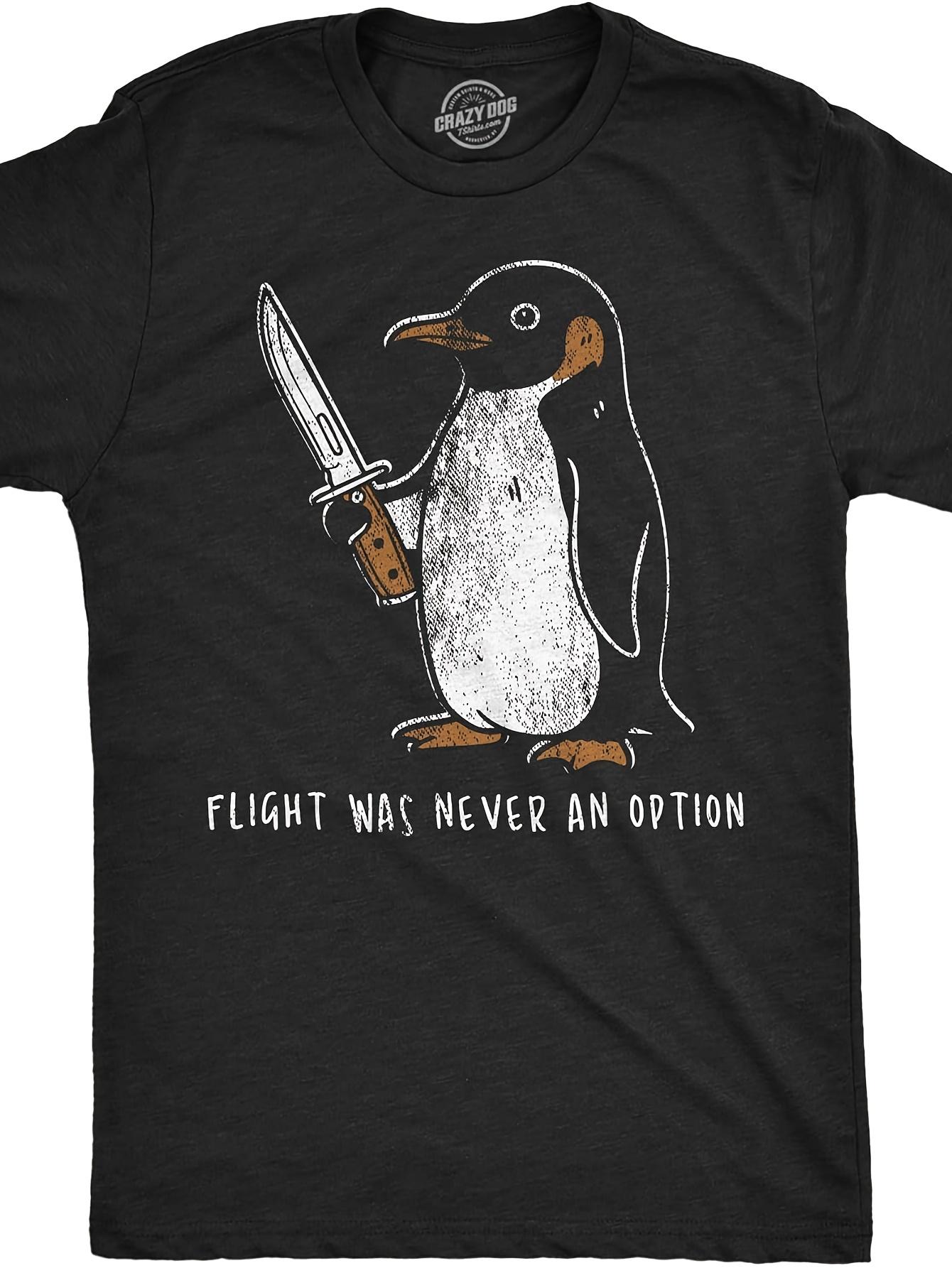 Mens Funny T-Shirt | Flight was Never an Option Sarcastic Penguin Graphic Novelty Tee for Men | New Short-Sleeved, Vintage Style 5XL різнокольоровий
Mens Funny T-Shirt | Flight was Never an Option Sarcastic Penguin Graphic Novelty Tee for Men | New Short-Sleeved, Vintage Style 5XL різнокольоровий