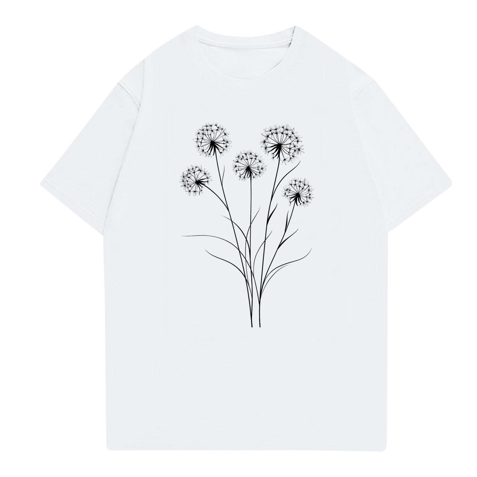 Жіноча модна повсякденна футболка з принтом і круглим вирізом з короткими рукавами Топ Футболка Топ XL білий
Жіноча модна повсякденна футболка з принтом і круглим вирізом з короткими рукавами Топ Футболка Топ XL білий