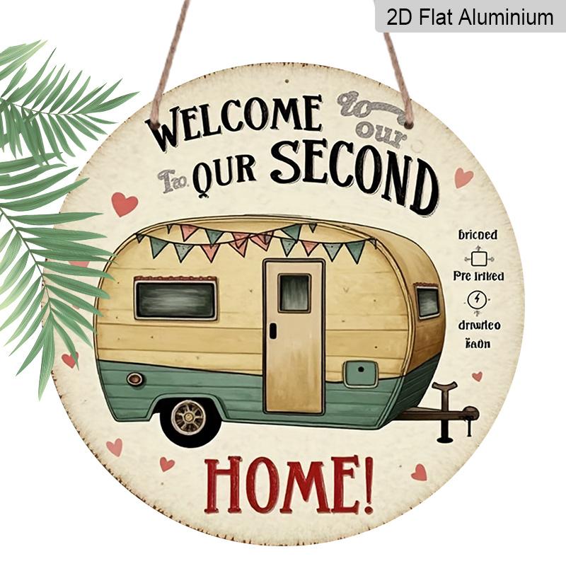 2D Flat, 1pc 7.87inchs Rustic Farmhouse Welcome Aluminum Plaque Welcome Our Second Time Camper Van Door Sign - Vintage RV Wall Decor with Hearts 1pc
2D Flat, 1pc 7.87inchs Rustic Farmhouse Welcome Aluminum Plaque Welcome Our Second Time Camper Van Door Sign - Vintage RV Wall Decor with Hearts 1pc